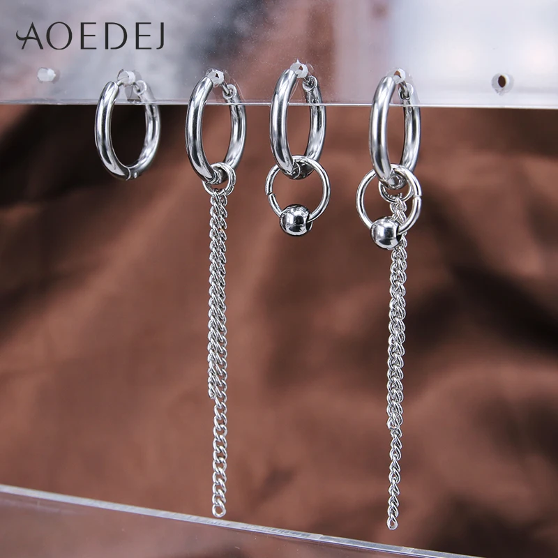 AOEDEJ 2 шт. корейские серьги-кольца ювелирные изделия в стиле хип-хоп для мальчиков