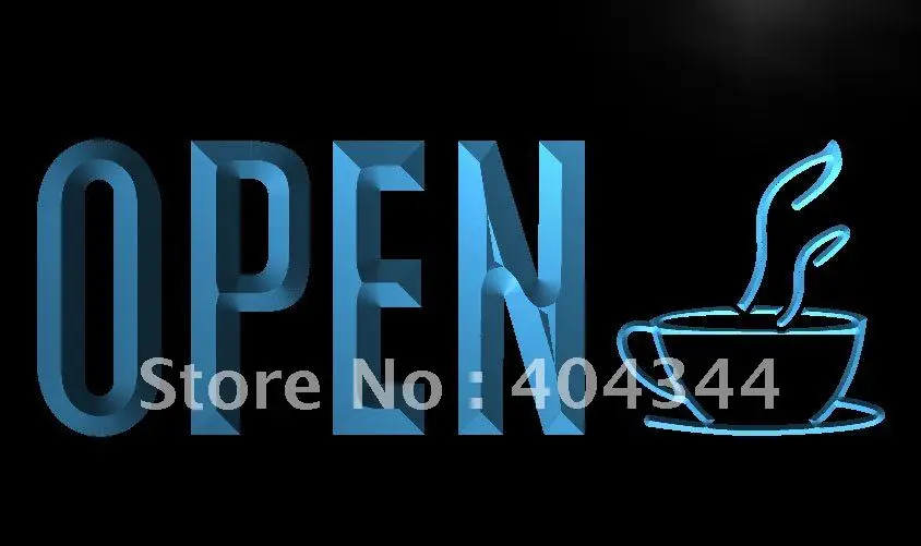 

LK825- OPEN Coffee Cup Cafe Bar NR LED Neon Light Sign home decor crafts