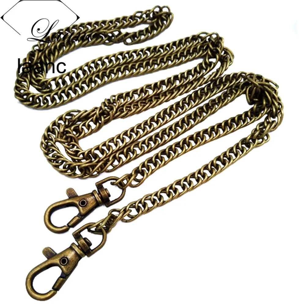 

Silver/Gold/Bronze/Black Double Woven Chain With Snap Swivel Hooks Metal Purse Chain Shoulder Bags Handbags Handles Accessories