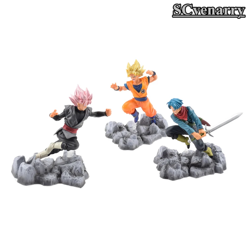 3 шт./компл. Dragon Ball Super SOUL x Gokou черные трусы Супер Saiyan Son ПВХ фигурка Коллекционная