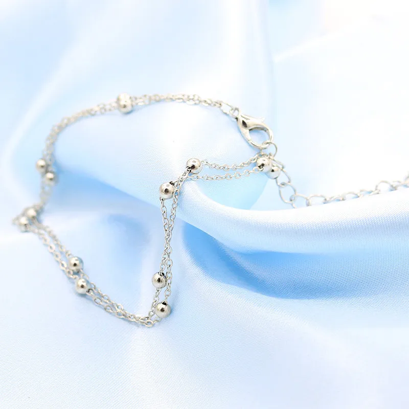 Новый дизайн шикарный двухслойный свадебный браслет с цепочкой Очаровательные