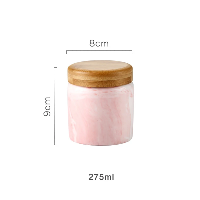 Pink 275ml Скандинавские креативные мраморные Кухонные керамические запечатанные банки разные зерна кофе чай конфеты орех хранения приправа банка с крышкой - Цвет: Pink 275ml