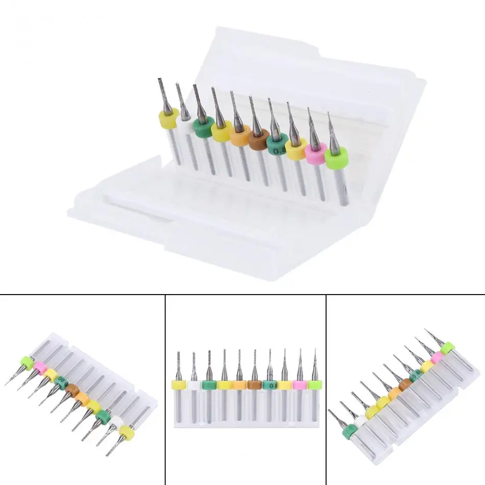 

10pcs 1/8 Mill Engraving Bit Cutter 0.5mm 0.6mm 0.7mm 0.8mm 0.9mm 1.0mm 1.1mm 1.2mm 1.3mm 1.4mm PCB End Tools Accessories