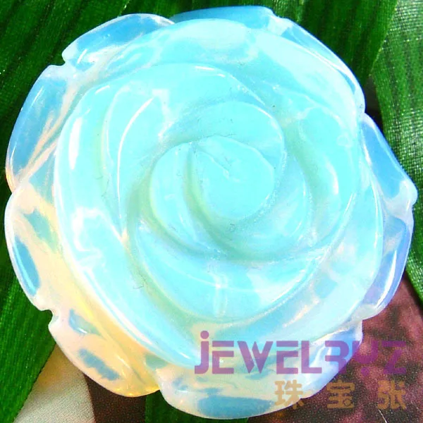 2020 New Arrival Fashion Beautiful Man-made Opal Rose Pendant Stone Flower Figurine Lucky Jewelry for Gift RP01# | Украшения и