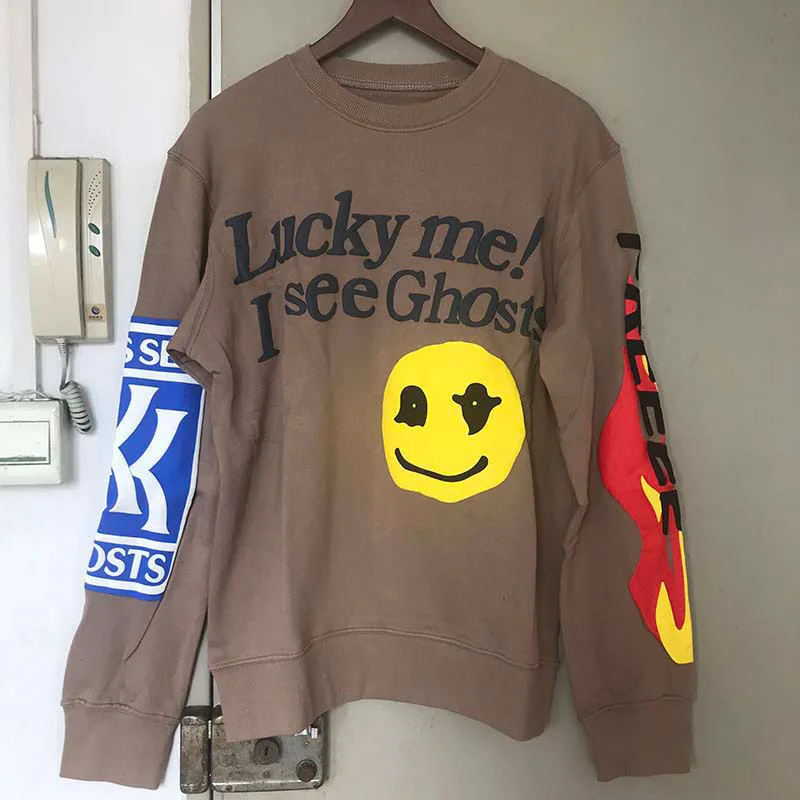 Kanye West Kids Ghosts пуловер для мужчин и женщин, лучшее качество, коллекция Ghosts, Свитшот Kanye West, хлопковая толстовка с капюшоном - Цвет: 1