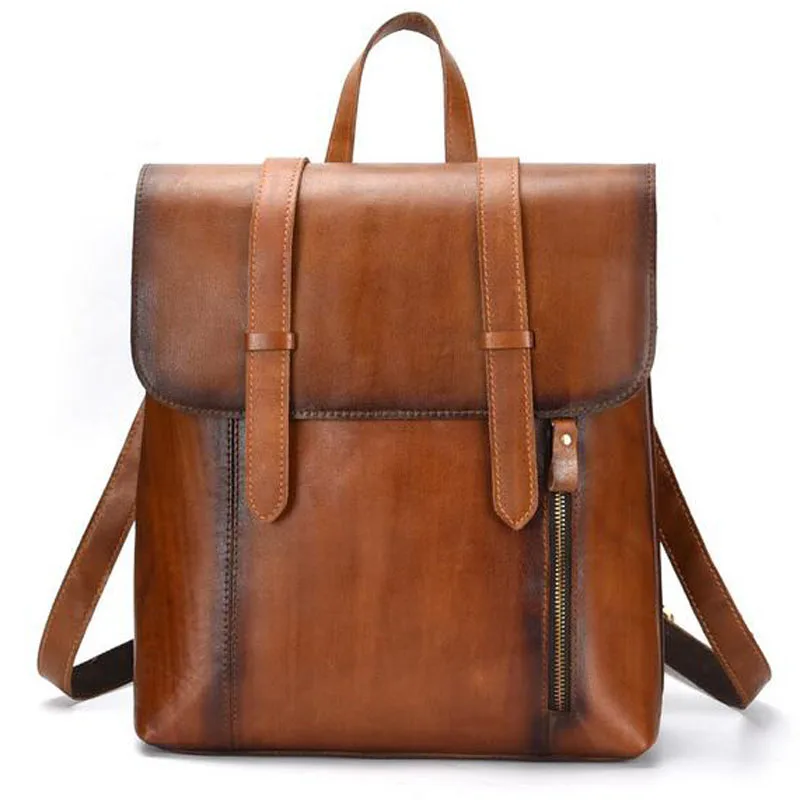 Рюкзак мужской из воловьей кожи вместительный на плечо | Багаж и сумки