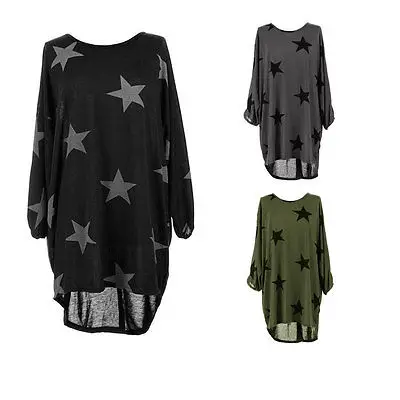 2017 новые женские с принтом &quotЗвезды&quot свободная рубашка для девушек летний топ