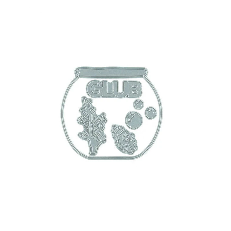 Аквариум рамы умирает металла прорезной трафарет для окраски DIY Скрапбукинг