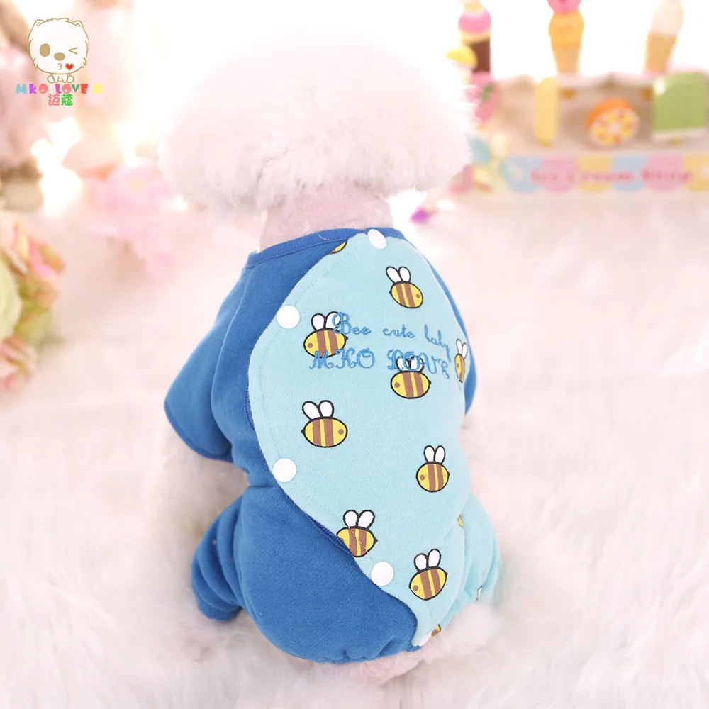 For Boy Одежда для домашних животных, весенний и осенний комбинезон, мультяшный принт, костюм для собак, мягкая кошка, пижама для собак, полностью закрытая куртка для живота - Цвет: For Boy