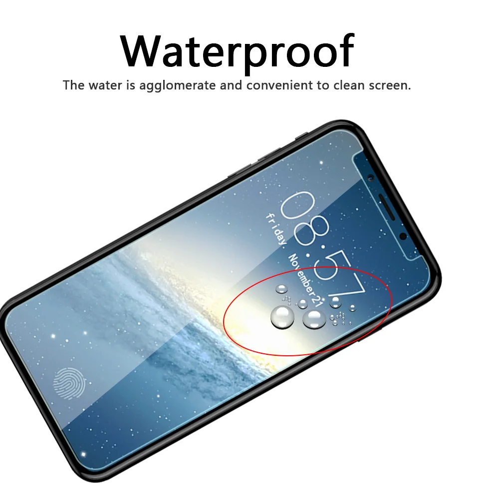 CAMDEMS 500 шт. 9H 2.5D нормальное закаленное стекло Защита экрана для iPhone 12pro max 11 xs x xr 8plus