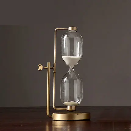 Gold 60 Minutes HQ современный тип металла фиксированный/поворотный Песок стеклянный песочный таймер часы стекло искусство и ремесла кабинет спальня офис посуда - Цвет: Gold 60 Minutes