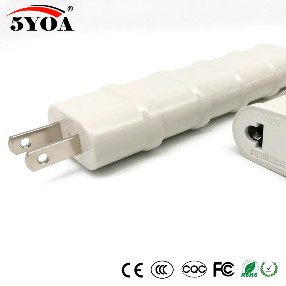 Адаптер питания 5YOA США ЕС евро Европа для путешествий конвертер Белый|charger