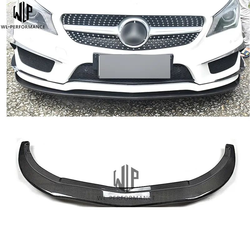 CLA углеродное волокно передний бампер спойлер диффузор автомобильный комплект