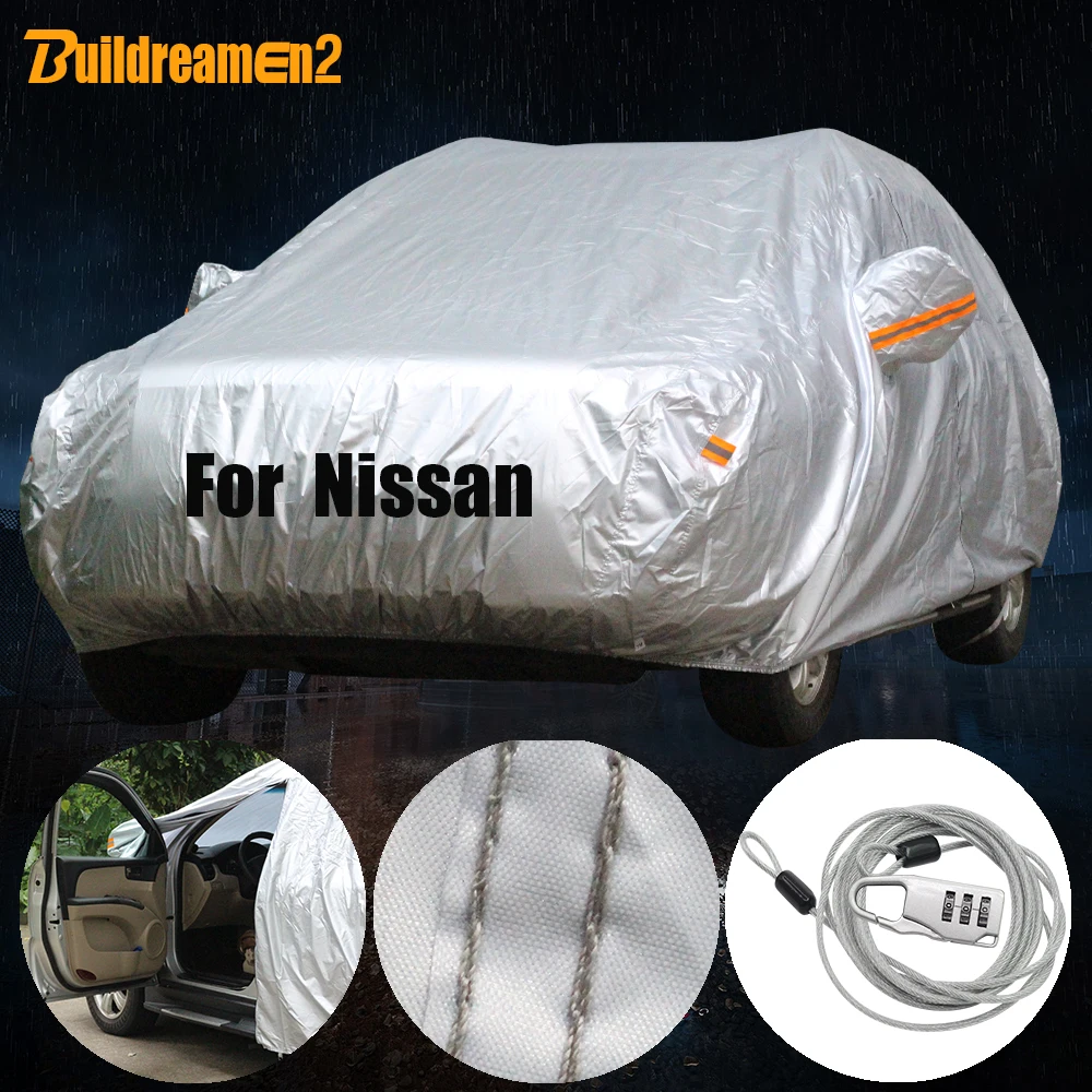 

Buildreamen2 Full Car Cover Waterproof Sun Snow Rain Protection Auto Cover For Nissan Rogue Paladin X-Trail Armada Patrol Quest