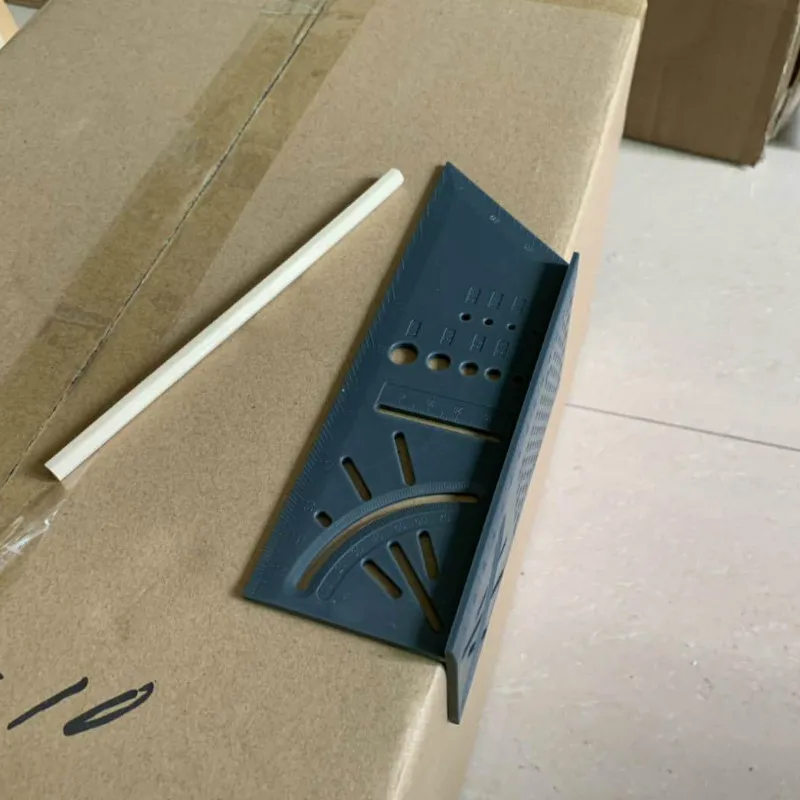 Dark grey With pen Обустройство дома 3D Mitre угол измерительная линейка квадратный размер измерительный инструмент для деревообработки Hom дерево ремесло деревянный декор - Цвет: Dark grey With pen