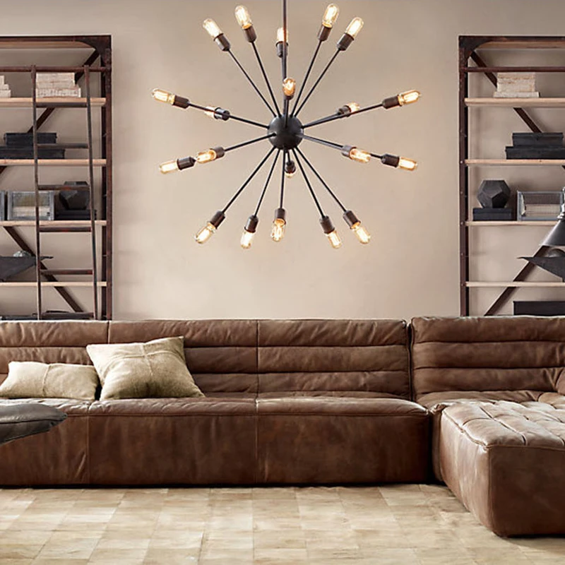 Современный подвесной паук подвесные светильники с 6/8 головками в стиле лофт