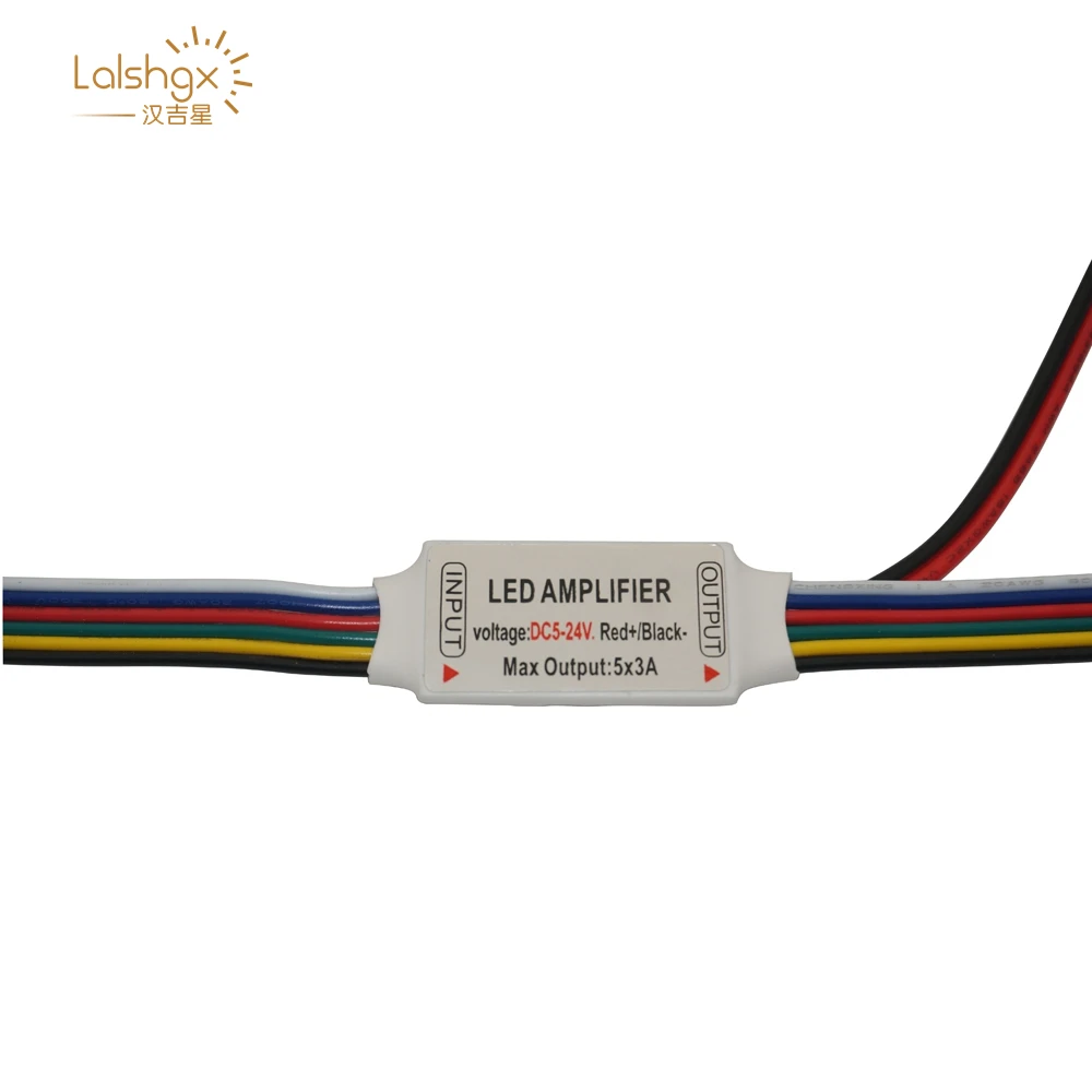 

DC 5V 12V 24V 6pin Mini RGB CCT Led Strip Amplifier LED Signal Repeater 5CH x 3A 15A For RGB+CCT LED Strip Light Tape Ribbon