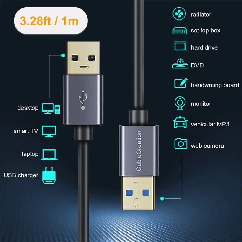 Кабель USB 3 0 Type A кабель Папа папа совместимый внешний жесткий диск камера доска