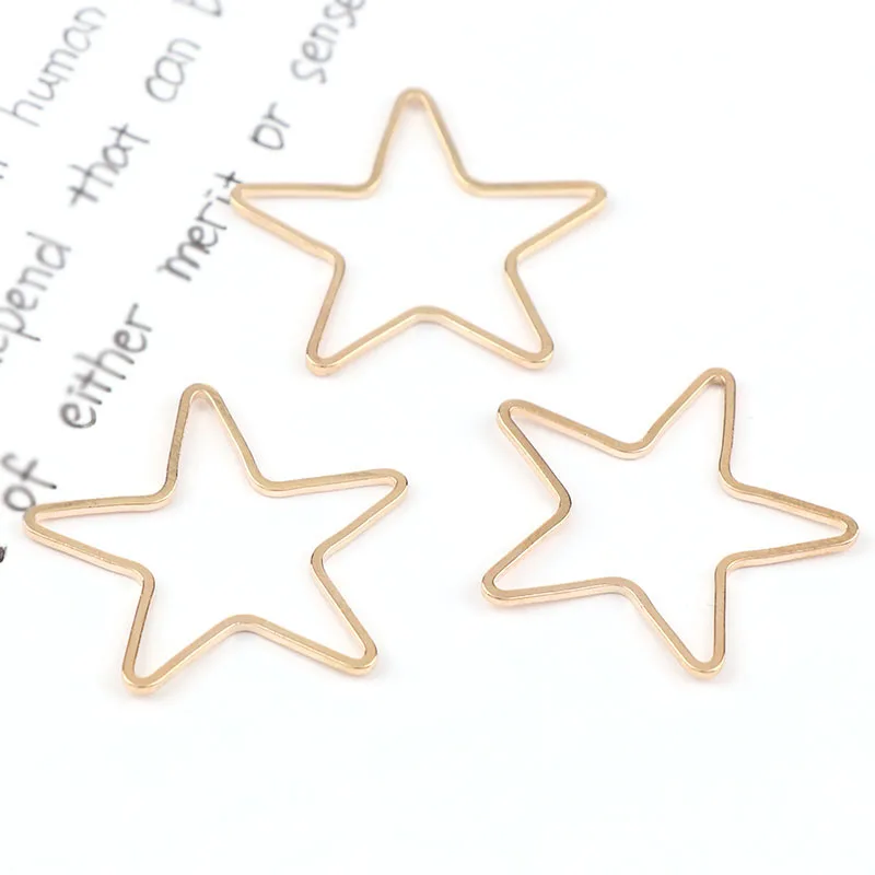 Новинка винтажная фурнитура для ювелирных изделий в форме пяти звезд цвет белый