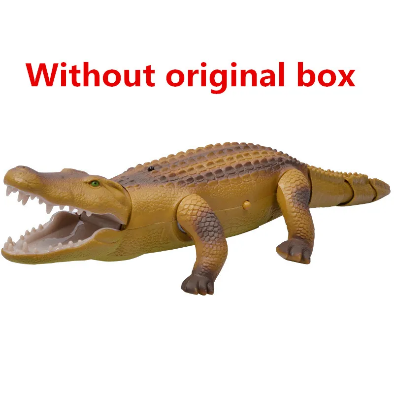 Yellow Foam Box RC животное крокодил реальная жизнь электрический пульт дистанционного управления люминесцентные животные ползающие дети смешные игрушки для детей подарок - Цвет: Yellow Foam Box