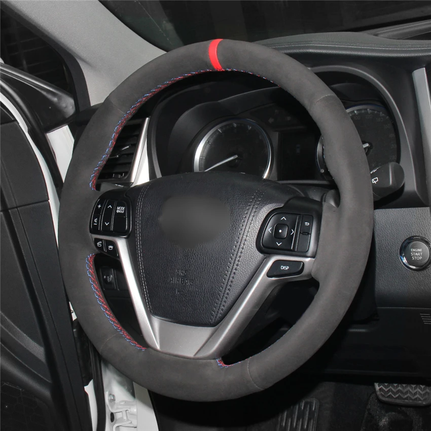 MEWANT черный замшевый чехол рулевого колеса автомобиля для Toyota Highlander 2013-2020 Sienna 2015