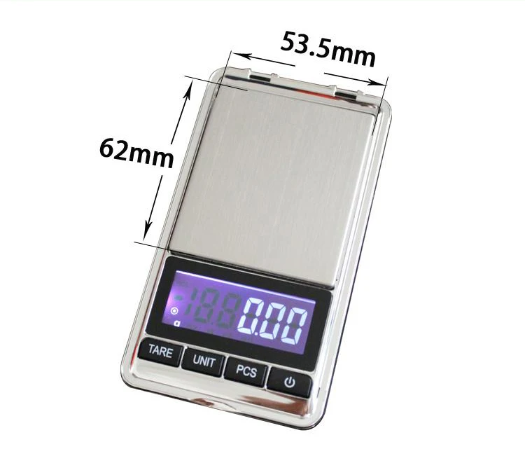 MINI Электронные весы для ювелирных изделий с ЖК-дисплеем, точность до 0,01 г, портативные, вес до 500 г, золотистые.