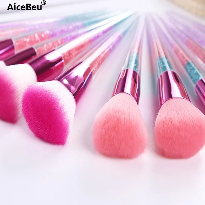 AiceBeu, 7 шт., блестящие кисти для макияжа, кисть для лица, косметика, красота, макияж, кисть для бровей, Кисть для макияжа