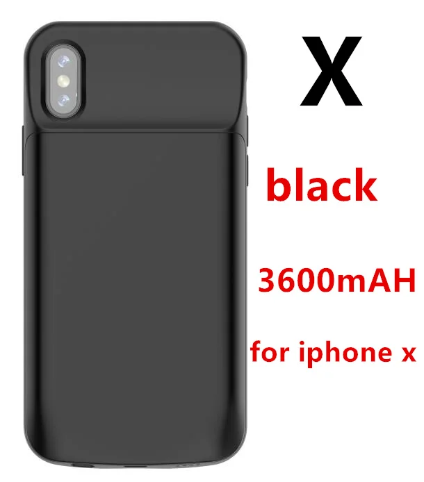 Black for iphone X Новейший Внешний чехол Gagaking для iphone X, XS, XSmax, XR, портативное зарядное устройство, чехол для apple X 6000 мАч, Ультратонкий внешний аккумулятор - Цвет: Black for iphone X