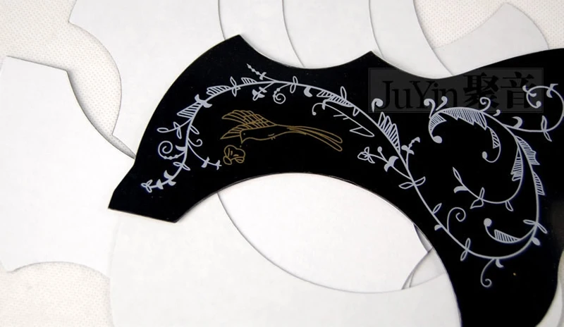 

Alice Acoustic Guitar Pickguard R54mm Black Color Vine Pattern For 36" 37" 38" 39" Guitarra Small Size Pick Guard