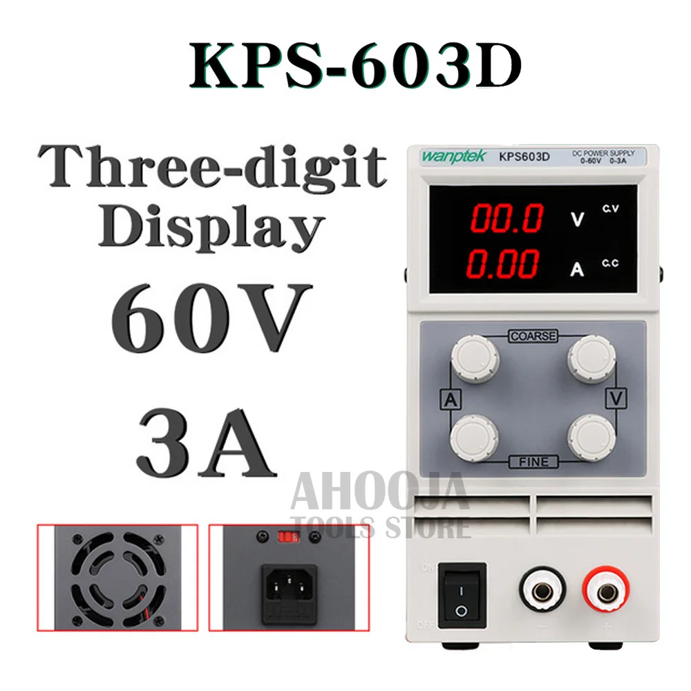 Регулируемый Высокоточный двойной светодиодный дисплей KPS603D/DF переключатель