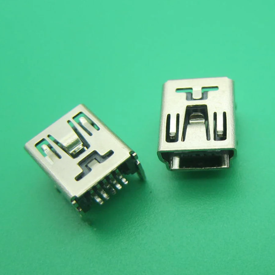 1000Pcs Special treatment Mini USB Type B 5-Pin Female Socket Right Angle DIP Jack Connector