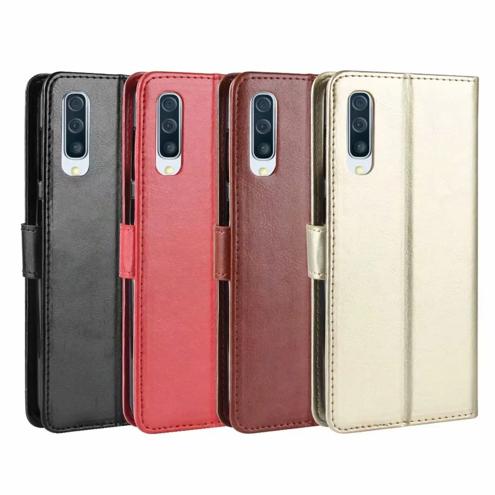 Чехол для Galaxy A30S A20e A50 A70 A40 A30 A10 кожаный чехол Crazy Horse Samsung A2 Core M30 M20 M10 50