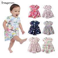 oramgemom official store 2021 summer short baby dress for girls baby clothing infant dress flower newborn 24m girl costume