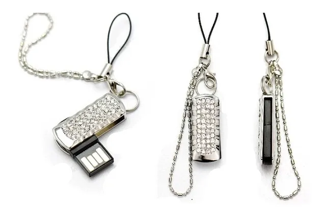Ультратонкий водонепроницаемый Usb флеш накопитель с цепочкой флешка на 64 ГБ