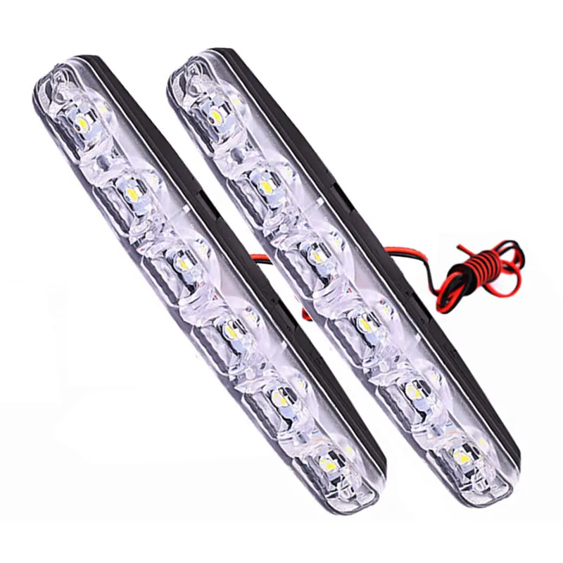 

WTS 2pcs Car styling DC12v led daytime running light accessories for car bulb white 6000k Automobile Fog Lamps for toyota