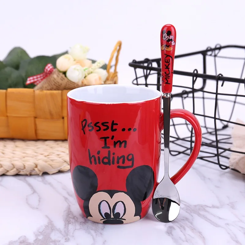 350 ml мультфильм Минни кружка Cute bear в форме шариковой ручки молочные чашки Прекрасный Микки чашка для завтрака для детей Рождественский подарок
