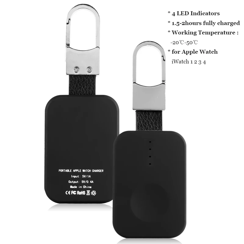 QI Wireless Charger for Apple Watch 1 2 3 Portable Mini Power Bank External Battery Key Chain IWatch 4 | Мобильные телефоны и