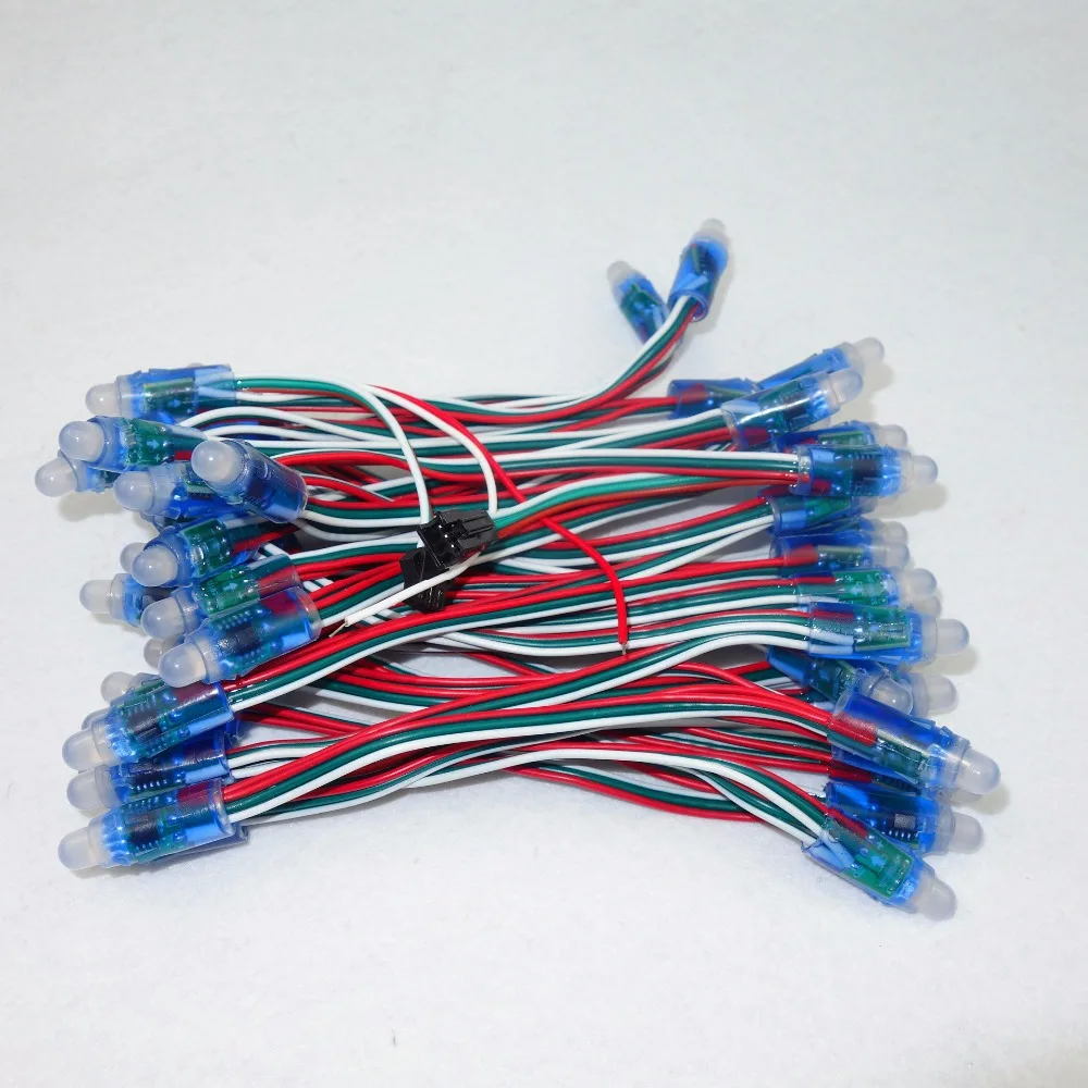 Светодиодный узел WS2811 DC5V 50 точек адресуемый класс IP68 5 дюймов (12 7 см) 24AWG провод RGB