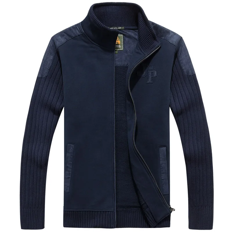 Высококачественный свитер в стиле милитари с воротником стойкой новый