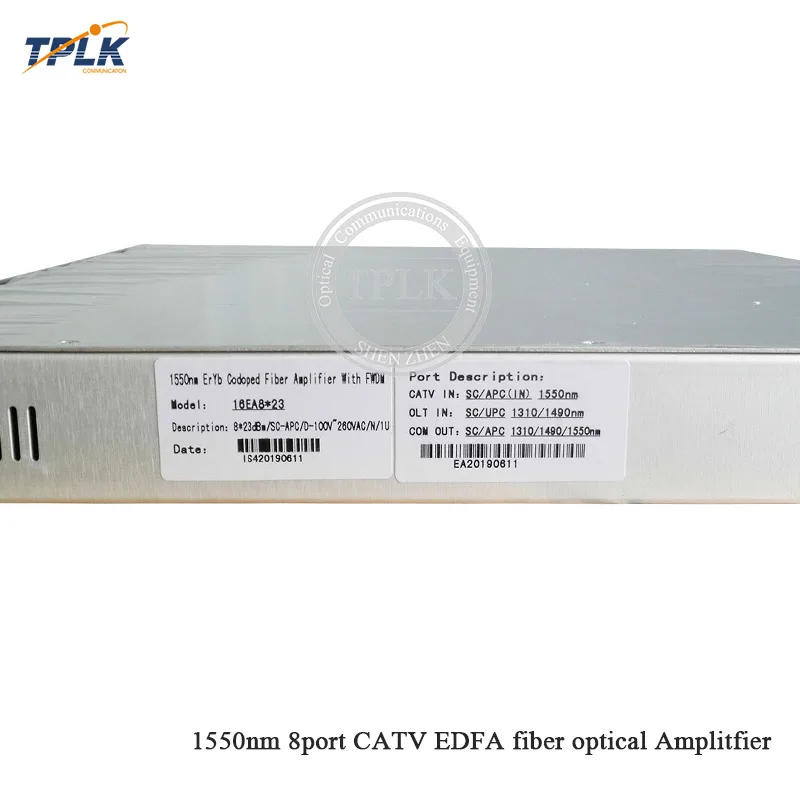 Новый CATV EDFA усилитель оптического волокна WDM 1550nm 1U/80 W 8port * 18/19dbm sc/apc sc/upc