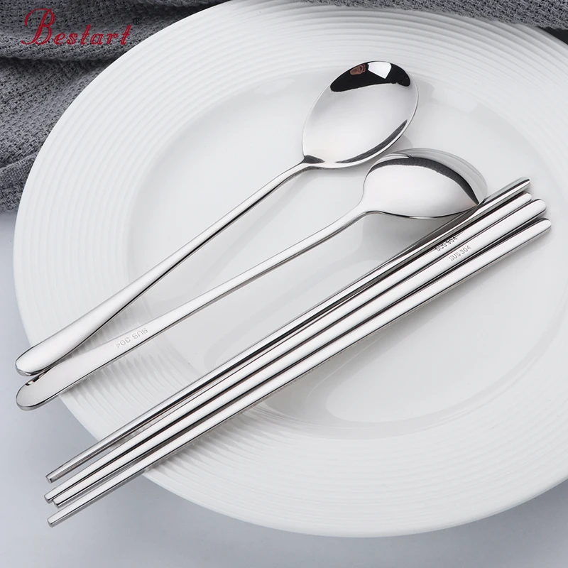Набор палочек и ложек из нержавеющей стали 304 18/8|stainless steel chopsticks|steel chopsticks304 stainless