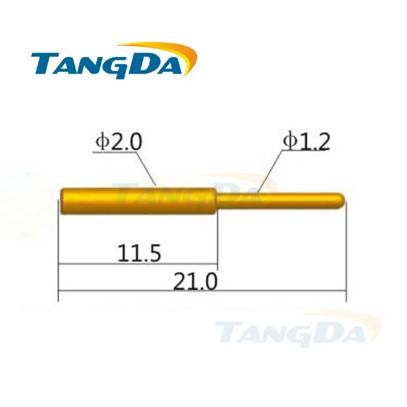 Tangda pogo контактный разъем DHL D 2*21 мм пружинный Высокоточный зонд 1.5A покрытие 3u