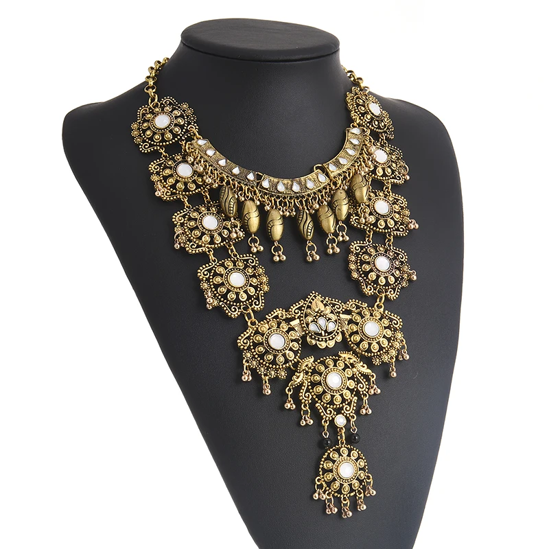ZHINI Fashion Style Luxury Maxi Necklaces &amp Pendants Vintage Collar Bohemian Statement Collier Female Jewelry | Украшения и