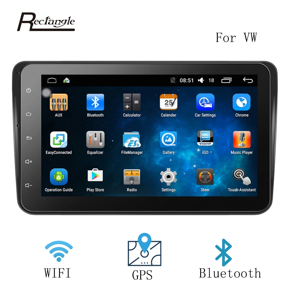 8001 автомобильный мультимедийный плеер 2 Din Android 6.0.1 Quad-Core 8-дюймовый gps Wi-Fi Bluetooth