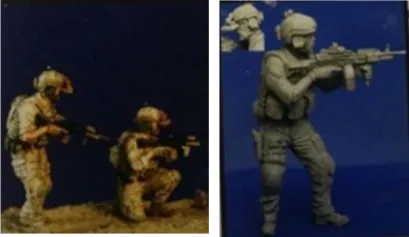Модель из смолы в масштабе 1/35 года морские котики США 3 человека бесплатная