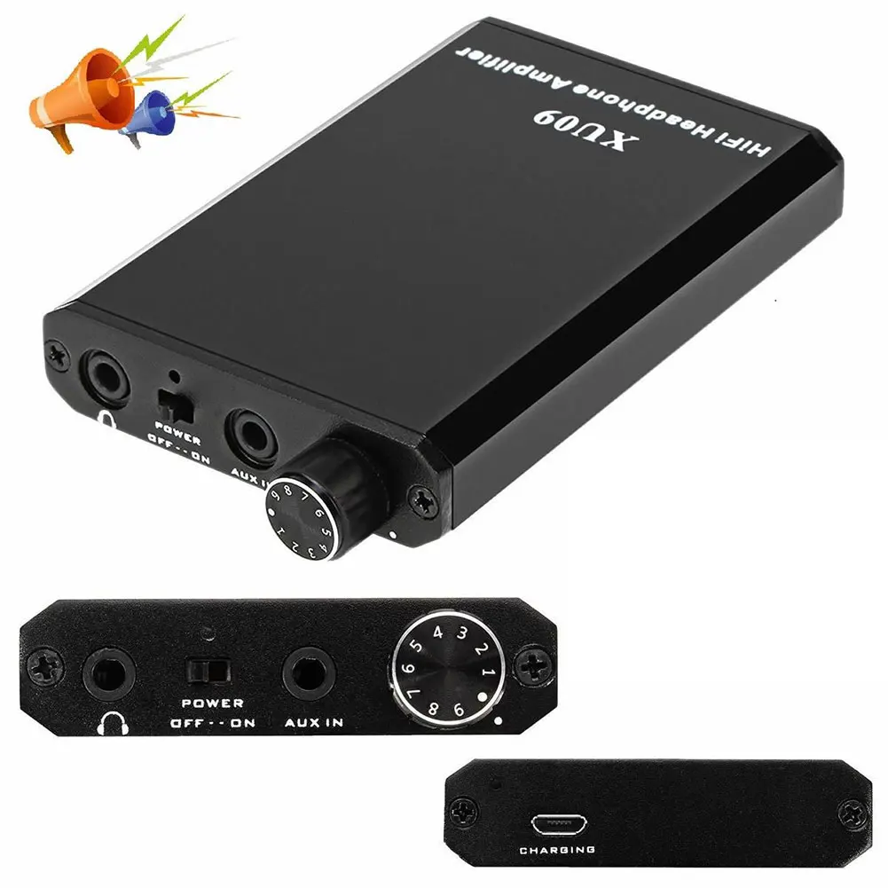 XU09 домашний HIFI черный Аудио Музыка улучшитель усилитель для наушников мощный