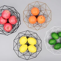 techome modern style home metal fruit snack basket iron fruit holder nordic minimalist style kitchen storage snack basket
