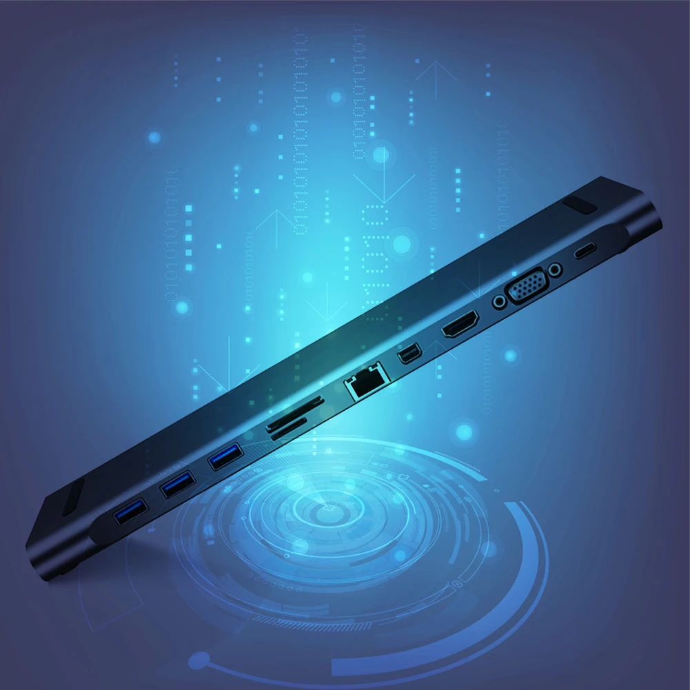 11in 1 Портативный USB C концентратора Универсальный Expander для портативных ПК