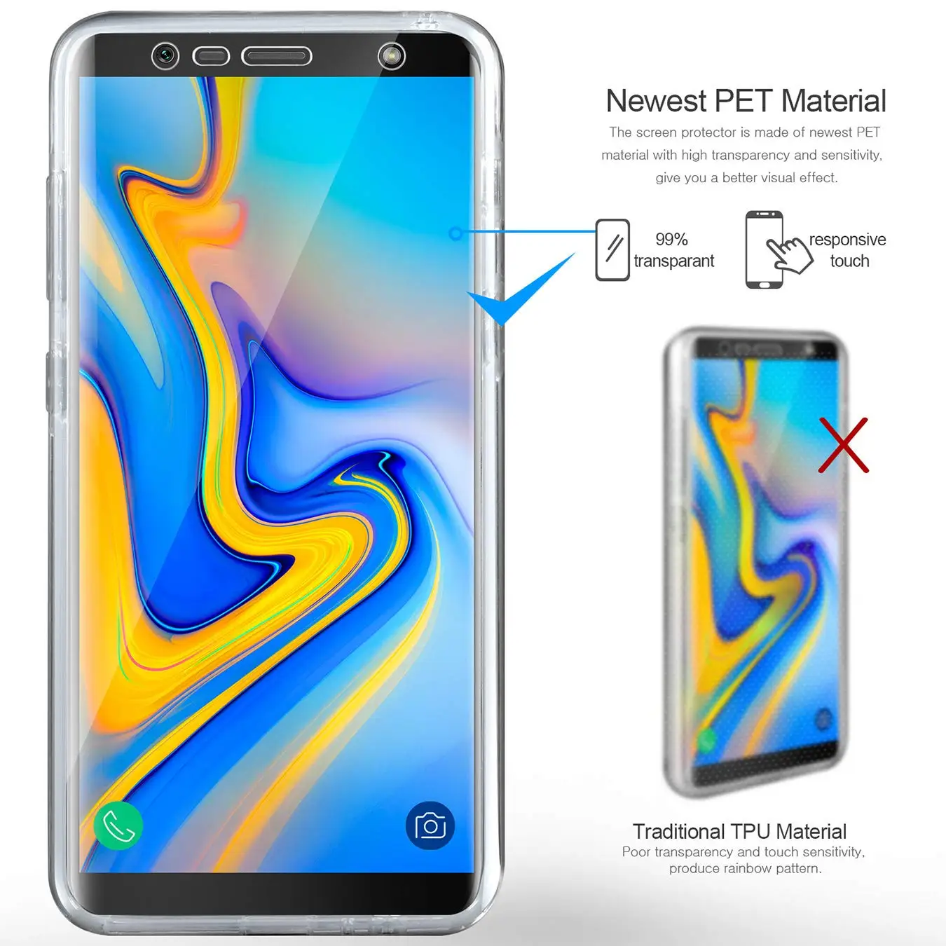 Для Samsung Galaxy J6 Plus 360 градусов j6 + 2018 силиконовый чехол с кристаллами для всего тела 2