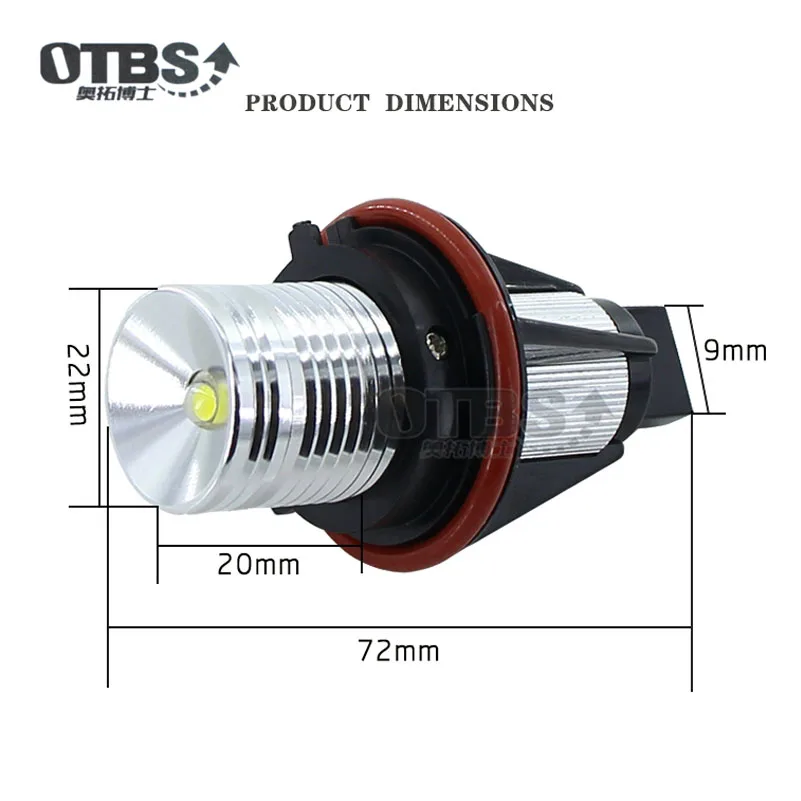 OTBS 1 комплект 2*6 Вт 12 светодиодный высокой мощности 6000 К угол глаз галогенный